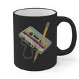 Retro Cassette And Pencil 80s 90s Nostalgia Music Lover Graphic Print Coffee Mug Retro Cassette And Pencil 80s 90s Nostalgia Music Lover Graphic Print Coffee Mug