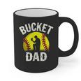 Retro Daddy Bucket Dad Softball Girl Graphic Print Coffee Mug Retro Daddy Bucket Dad Softball Girl Graphic Print Coffee Mug