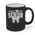 Retro Senior 2027 Girl Coquette Bow Class Of 2027 Graduation Graphic Print Coffee Mug