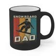 Retro Snowboard Dad Snowboarding Father Snowboarder Dad Graphic Print Coffee Mug