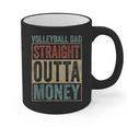 Retro Volleyball Dad Straight Outta Money Graphic Print Coffee Mug