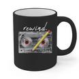 Rewind Cassette Tape Nostalgia 80s 90s Retro Music Lover Graphic Print Coffee Mug