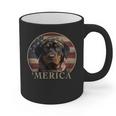Rottie Dog Mom Dad 'Merica Rottweiler Graphic Print Coffee Mug