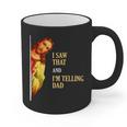 I Saw That I'm Telling Dad Religious Christian Jesus Graphic Print Coffee Mug