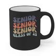 SENIOR 2023 Retro Class Of 2023 Seniors Graduation 23 Hippie Graphic Print Coffee Mug