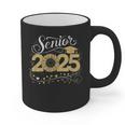 Senior 2025 Graduation Sunflower Class Of 2025 Graphic Print Coffee Mug