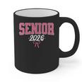 Senior 2026 Pink Coquette Bow Class Of 2026 Graduation Women Graphic Print Coffee Mug