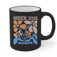 Senior 2026 Retro Groovy Flowers Graduation Graphic Print Coffee Mug