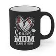 Senior Mom Class Of 2026 Baseball Graduation Heart Graphic Print Coffee Mug