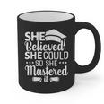 She Believed She Could So She Mastered It Graduation 2023 Graphic Print Coffee Mug