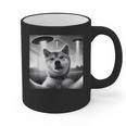 Shiba Inu Dog Dad Mom Graphic Selfie UFOs Weird Aliens Graphic Print Coffee Mug