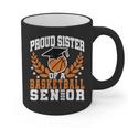 Sister Class Of 2025 Senior Basketball Graduation Family Graphic Print Coffee Mug