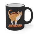 SOCIALLY AWKWARD FUNNY CAT ANTISOCIAL INTROVERT WEIRD Graphic Print Coffee Mug SOCIALLY AWKWARD FUNNY CAT ANTISOCIAL INTROVERT WEIRD Graphic Print Coffee Mug