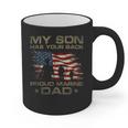 My Son Has Your Back Marine Dad Camouflage Graphic Print Coffee Mug