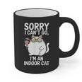 Sorry I Can’t Go I’m An Indoor Cat Introvert Cat Graphic Print Coffee Mug