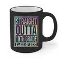Straight Outta 10th Grade Class Of 2022 School Graduation Graphic Print Coffee Mug