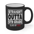 Straight Outta 5th Grade Class Of 2025 Shirt Graduation Graphic Print Coffee Mug
