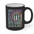 Straight Outta 6th Grade Class Of 2022 School Graduation Graphic Print Coffee Mug