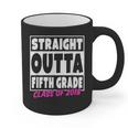 Straight Outta Fifth Grade Class Of 2018 Graduation Graphic Print Coffee Mug
