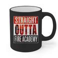 Straight Outta Fire AcademyShirt Firefighter Graduation Graphic Print Coffee Mug