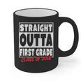 Straight Outta First Grade Class Of 2018 Graduation Graphic Print Coffee Mug