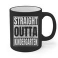 Straight Outta Kindergarten Graduation 2025 Kinder Graphic Print Coffee Mug
