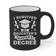 I Survived My Daughter's Master's Degree Graduation Graphic Print Coffee Mug