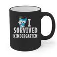 I Survived Kindergarten Graduation Kids Owl Grad Graphic Print Coffee Mug