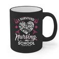 I Survived Nursing School Class Of 2018 Graduation T-Shirt Graphic Print Coffee Mug