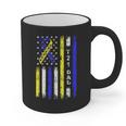 T21 Dad American Flag Down Syndrome Awareness Graphic Print Coffee Mug