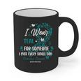 Teal Ovarian Cancer Angel Memory Warrior Support Family Graphic Print Coffee Mug Teal Ovarian Cancer Angel Memory Warrior Support Family Graphic Print Coffee Mug