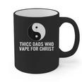 Thicc Dads Who Vape For Christ Father Day Graphic Print Coffee Mug