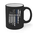 Thin Blue Line Proud Dad Police Family T-Shirt Graphic Print Coffee Mug