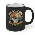 Toilet Clogging Champion Bathroom Humor Dad Jokes Graphic Print Coffee Mug Toilet Clogging Champion Bathroom Humor Dad Jokes Graphic Print Coffee Mug