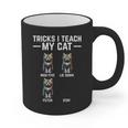 Tricks I Teach My Cat Cat Owner Kitten Dad Mom Kitty Graphic Print Coffee Mug