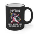 Unicorn Dad Girl Birthday Party Clothing Papacorn Graphic Print Coffee Mug
