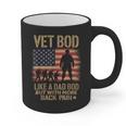 Vet Bod Like Dad Bod But With More Back Pain US Flag Veteran Graphic Print Coffee Mug