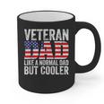 Veteran Dad Like A Normal Dad But Cooler American Flag Graphic Print Coffee Mug
