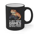 I Like Video Games Bearded Dragon Gamer Introvert Mood Graphic Print Coffee Mug I Like Video Games Bearded Dragon Gamer Introvert Mood Graphic Print Coffee Mug