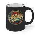 Vintage Awesome Single Dad Retro Fathers Day For Dad Grandpa Graphic Print Coffee Mug