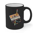 Vintage Cassette Tape And Pencil Nostalgia Party 70s 80s 90s Graphic Print Coffee Mug