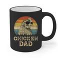 Vintage Chicken Dad Chicken Lovers Daddy Father's Day Graphic Print Coffee Mug