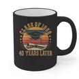 Vintage Class Of 1986 40 Years Later Reunion 40th Graduation Graphic Print Coffee Mug