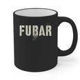 Vintage FUBAR Soldier Military Officer Vet Dad Soup Sandwich Graphic Print Coffee Mug