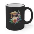 Vintage Hat High School College Graduate Graduation Graphic Print Coffee Mug