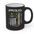 Vintage Proud Army Dad With American Flag Graphic Print Coffee Mug