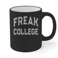 Vintage Sarcastic FREAK COLLEGE Introvert Anti Social Graphic Print Coffee Mug