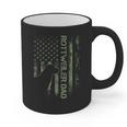 Vintage USA Camo Flag Proud Rottweiler Dad Rottie Silhouette Graphic Print Coffee Mug