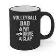 Volleyball Dad Pay Drive Clap Dad Of A Volleyball Player Dad Graphic Print Coffee Mug