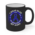 I Wear Blue In Memory Of My Aunt Colon Cancer Awareness Graphic Print Coffee Mug I Wear Blue In Memory Of My Aunt Colon Cancer Awareness Graphic Print Coffee Mug